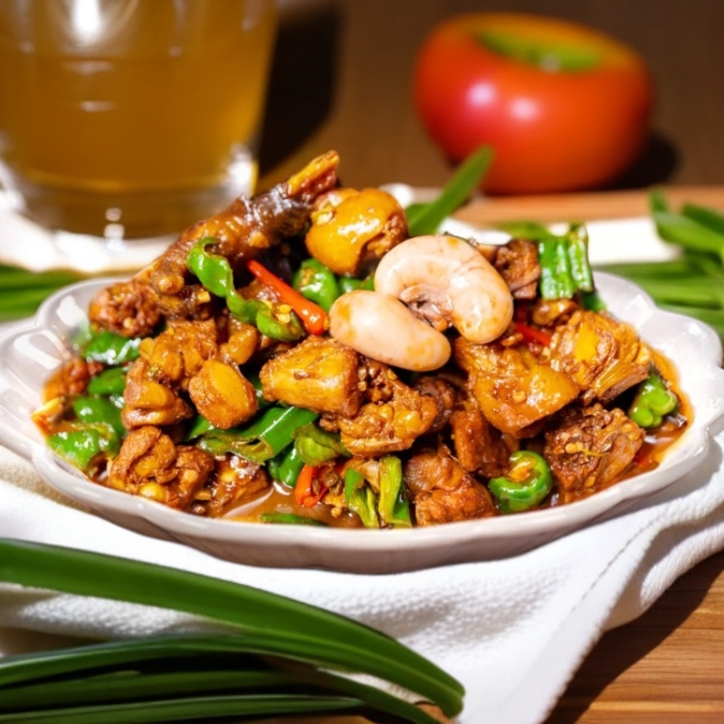 【枣庄辣子鸡】滕州辣子鸡 黑腿小公鸡   送（地锅饼6个＋咸菜）