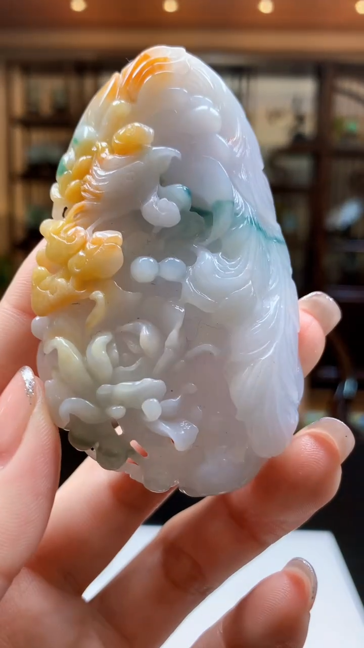 定制翡翠未镶嵌1085ry-毛货挂件72