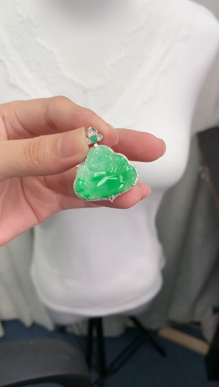 定制翡翠18K金镶嵌模式推广期24小时鉴赏期