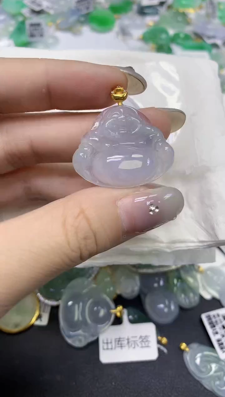 颈饰未镶嵌翡翠天然缅甸翡翠A货百元以上9元证书费自理