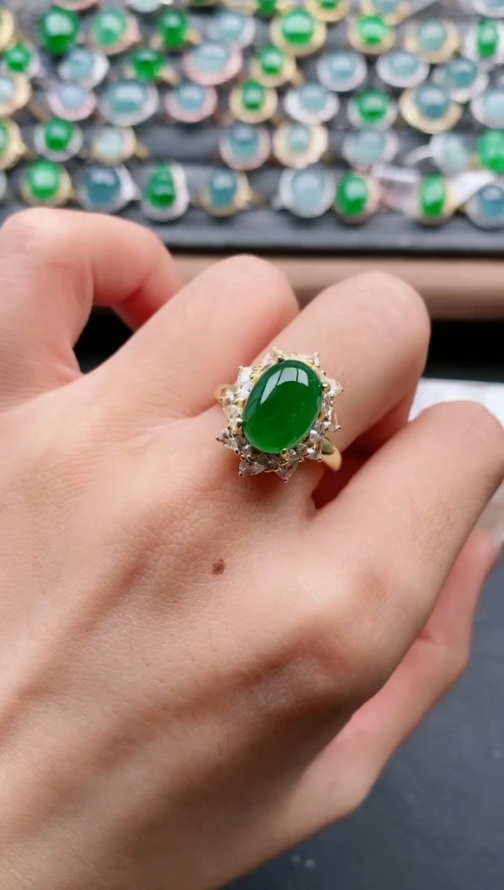 【闪购商品】翡翠戒指银S925镶嵌1111111111