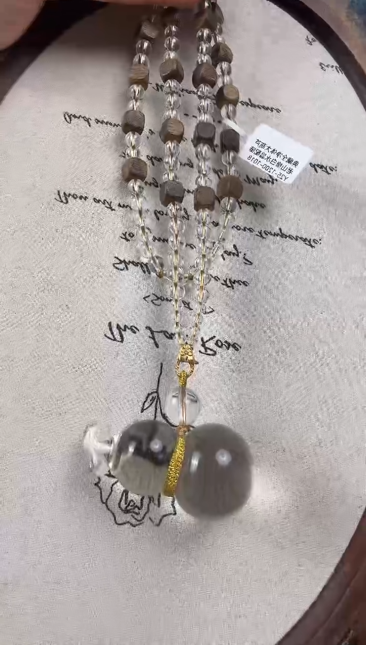 颈饰未镶嵌水晶纯天然水晶项链葫芦吊坠