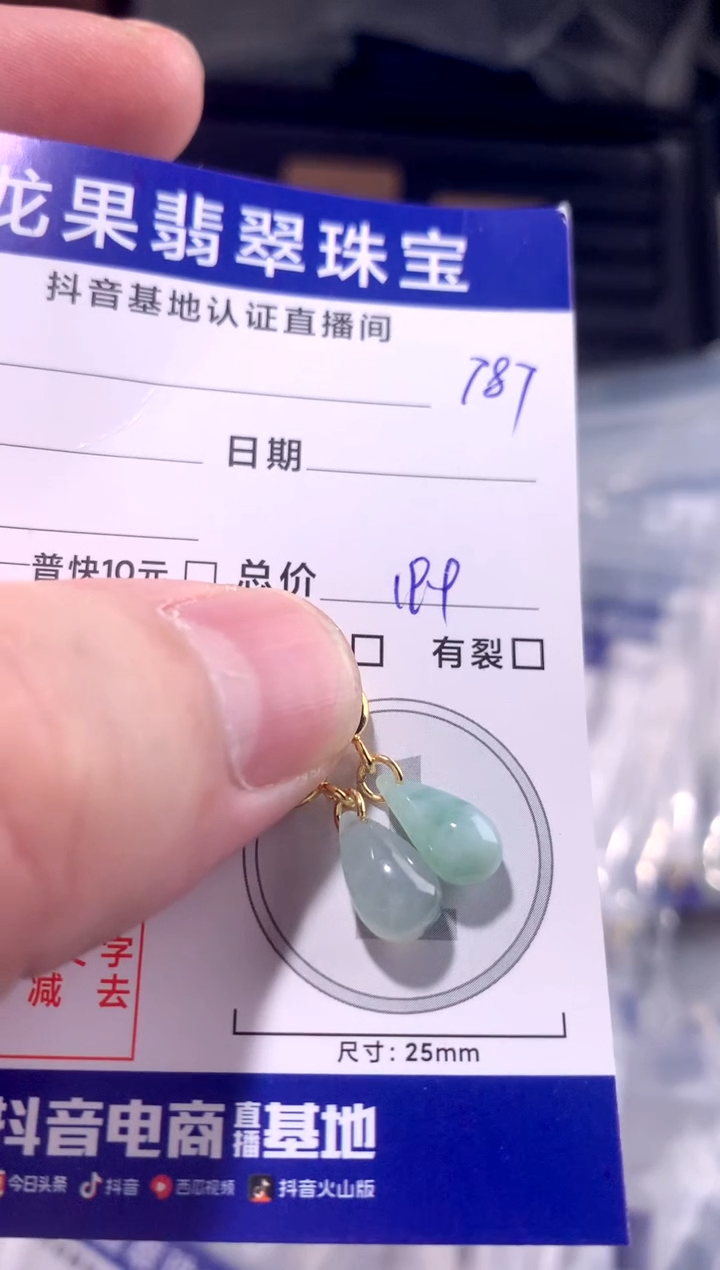 颈饰未镶嵌翡翠冰胶立体水滴787