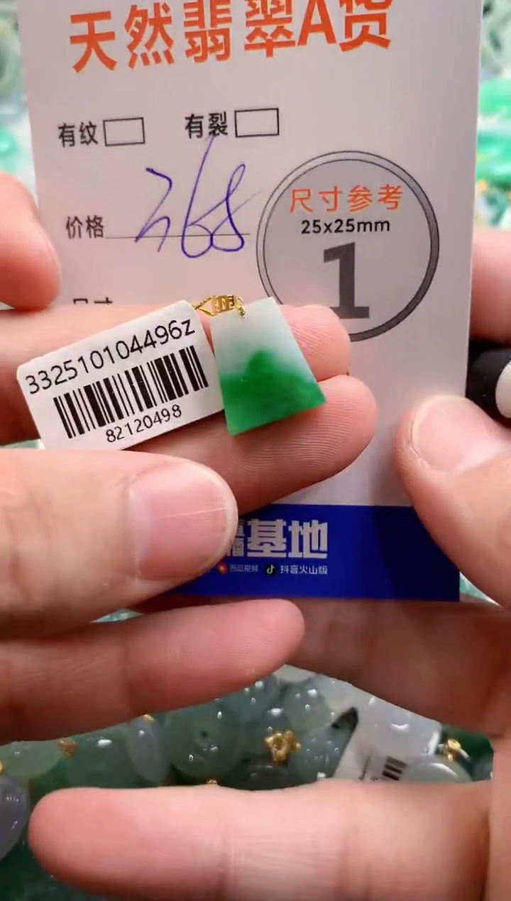 颈饰18K金镶嵌翡翠0819610895