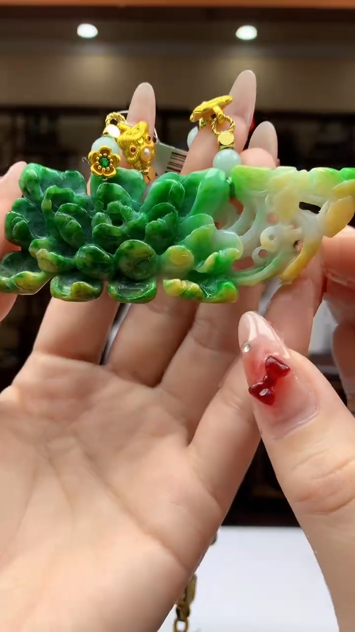 【闪购商品】定制翡翠未镶嵌1002ry-毛货挂件45