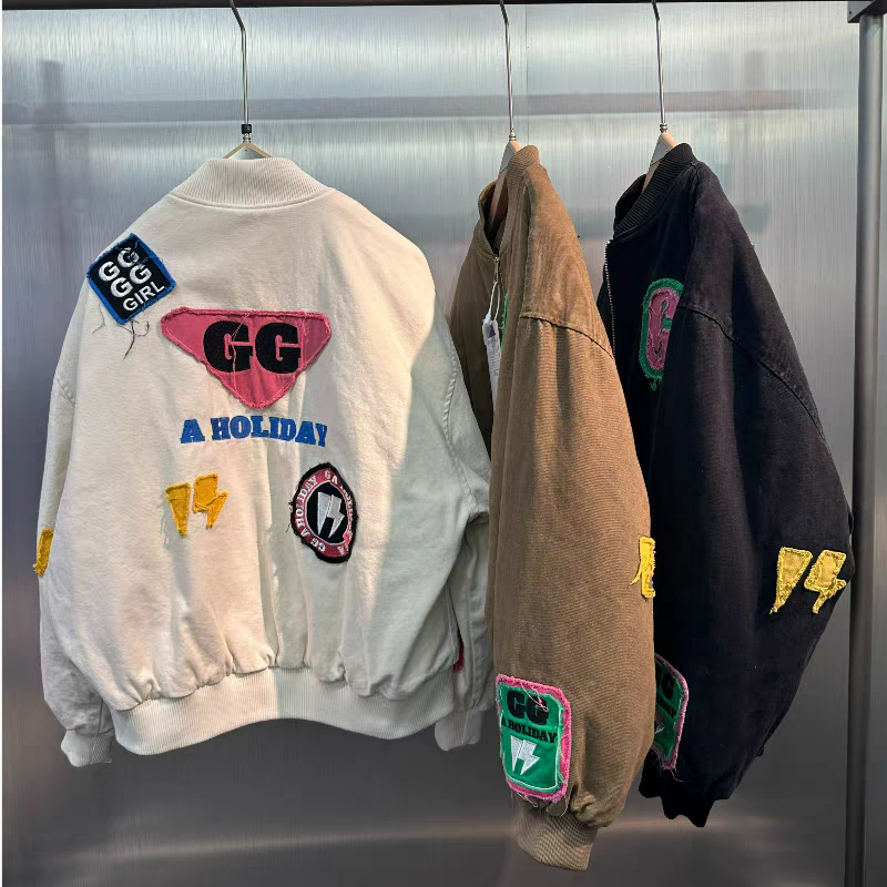 857-858-859【楠楠专属】潮牌冬季贴布刺绣流苏重工羽绒服3892/B1