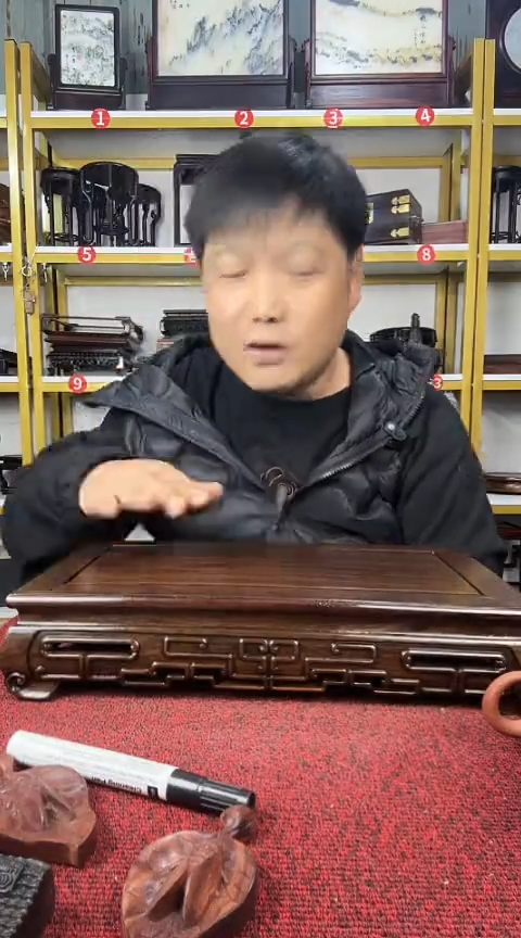 木学*非洲黑檀魏霞款长方底座35*20*7.5CM