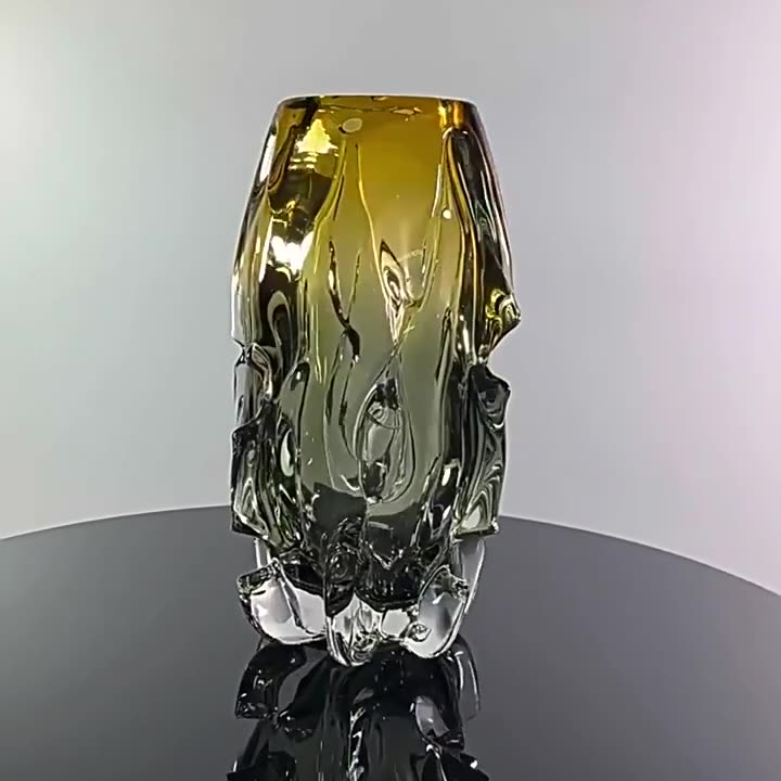 轻奢海参创意水晶玻璃花瓶客厅玄关水养鲜花高级感玻璃插花花瓶