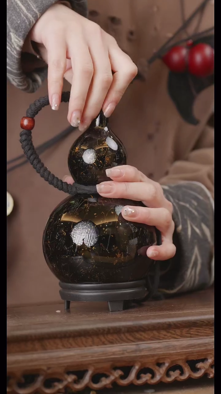 【闪购商品】203号精品天然大漆工艺防渗内胆酒葫芦~