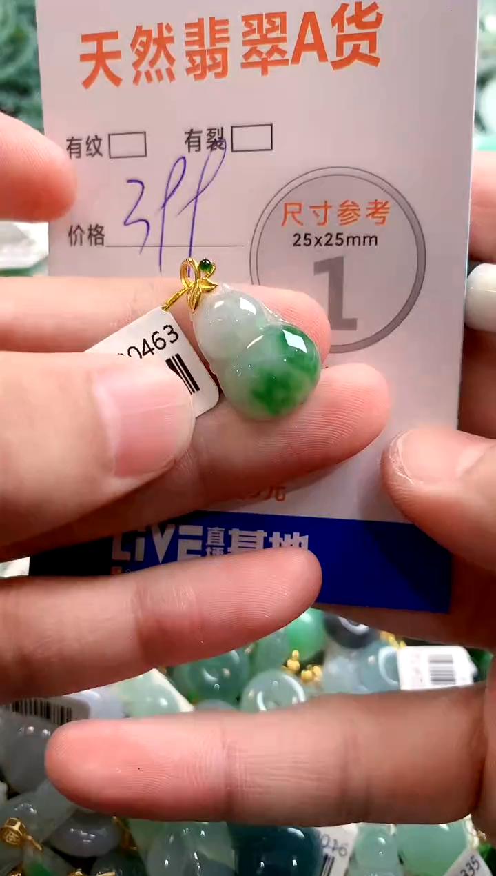 颈饰18K金镶嵌翡翠0769216949