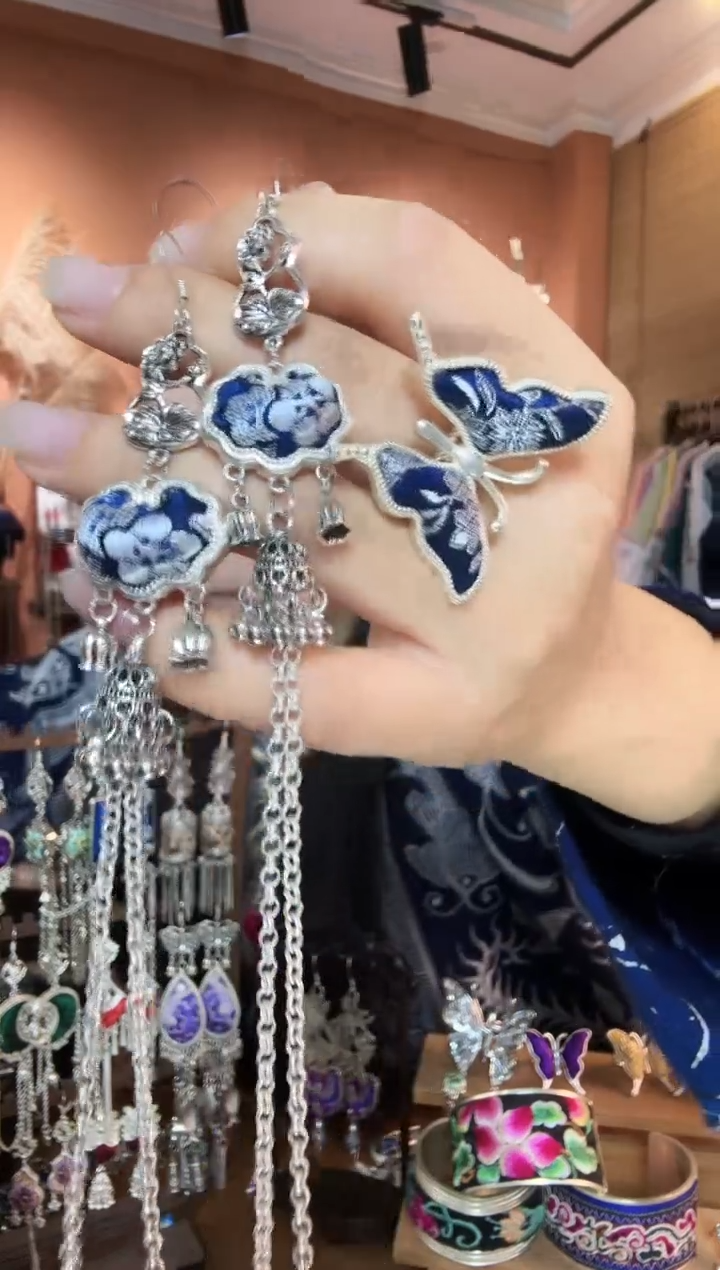 刺绣纯手工民族风耳环