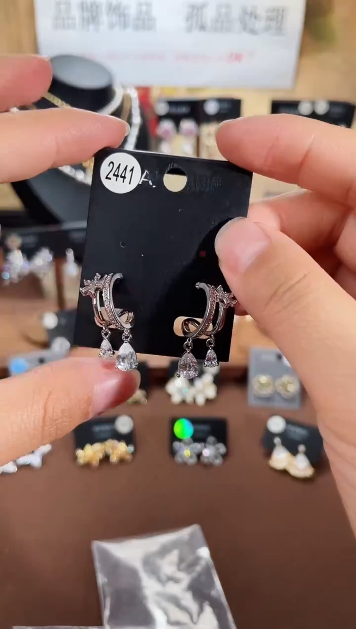 合金925银锆石豆2441