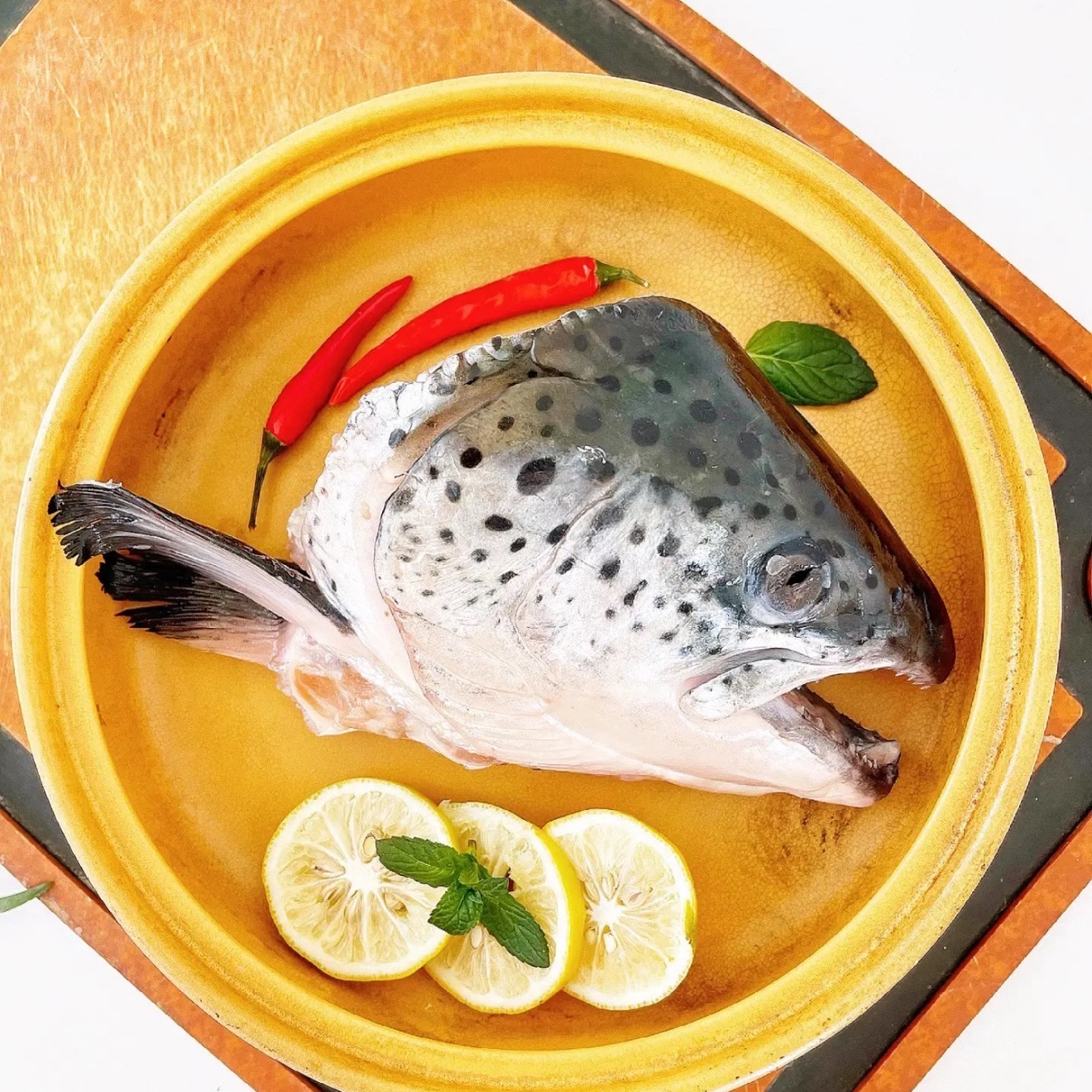 （佬鳍生鲜）冰鲜帝王鲑鱼头+鱼尾