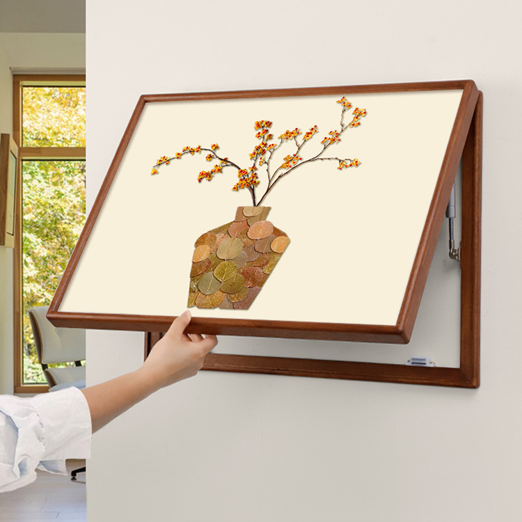实木电表箱装饰画2025新款开关盒遮挡植物标本壁画电闸箱液压挂画