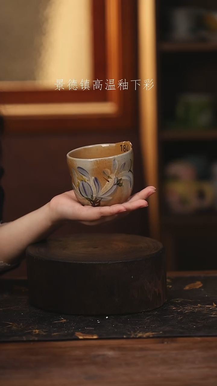 陶瓷景德镇高温釉下手绘陶瓷@L184@