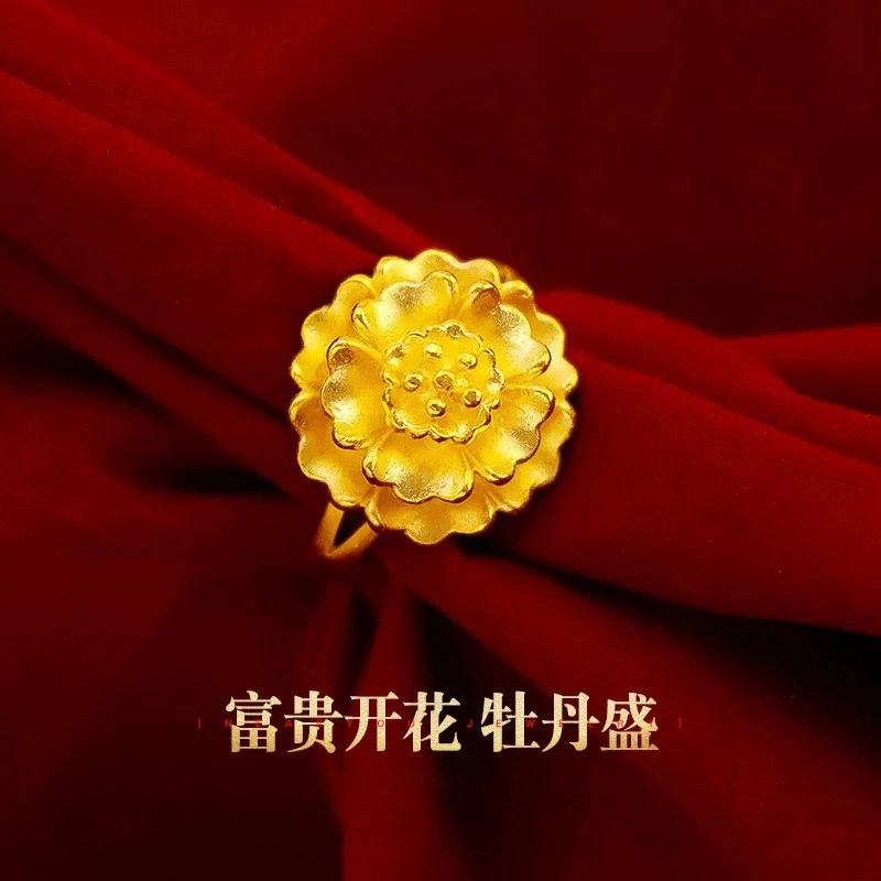 珍珍专属-【香港AliceXingran】富贵花开牡丹花戒精美传承