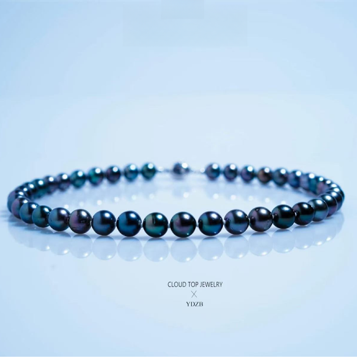 【贺刚专属】大溪地海水珍珠8-11mm简约黑色百搭时尚经典极光气质