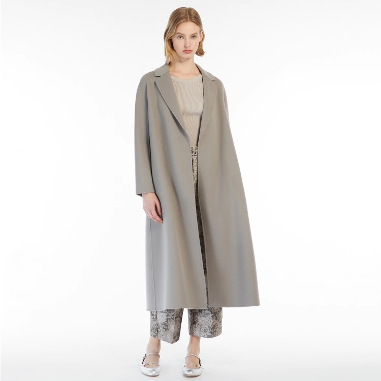 99新 MaxMara 娜娜专属 S'MAX中长款直筒大衣 灰色