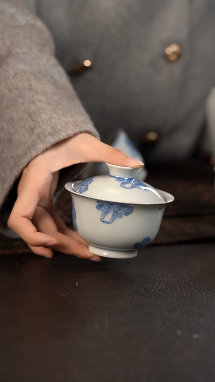 【闪购商品】杯聚澜堂百财盖碗