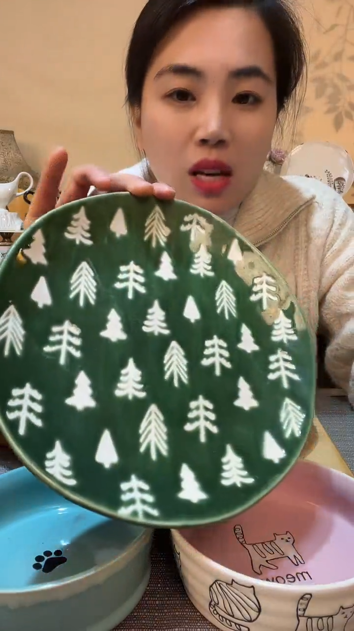 【闪购商品】瓷片瑕疵款擦痕 8.5英寸异形盘 介意勿拍