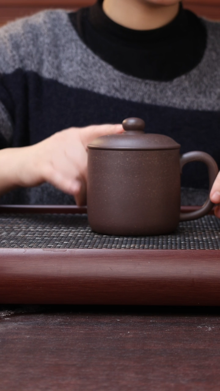 【闪购商品】紫砂茶杯大水潭天青紫泥敦敦杯