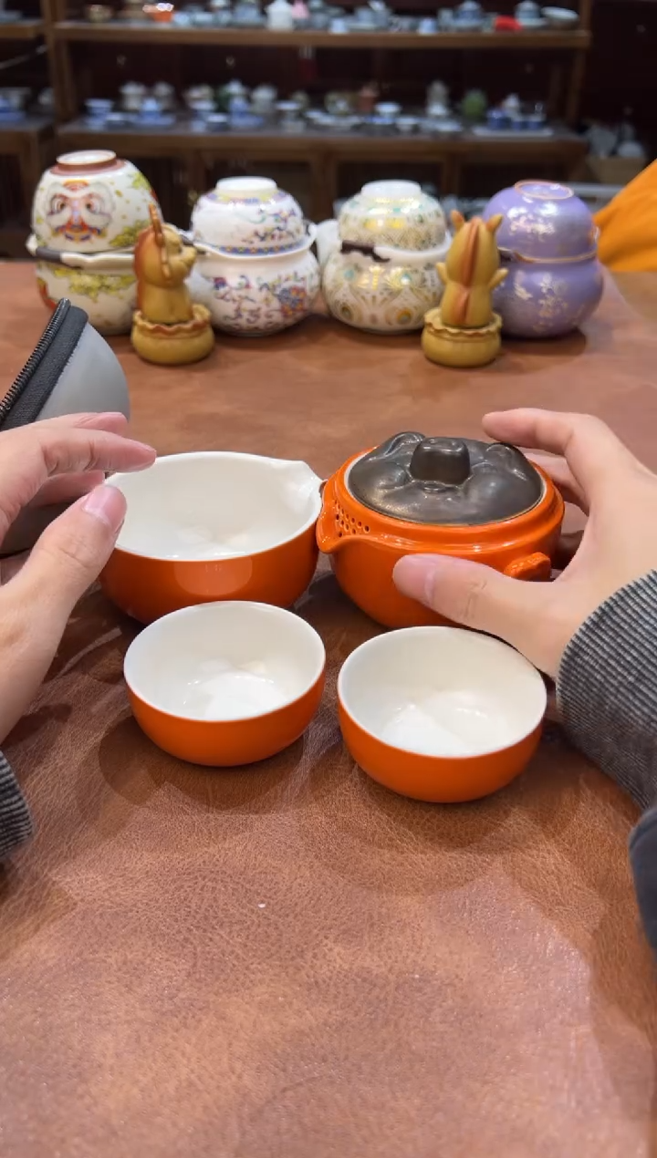 真的很便宜会开片的旅行茶具