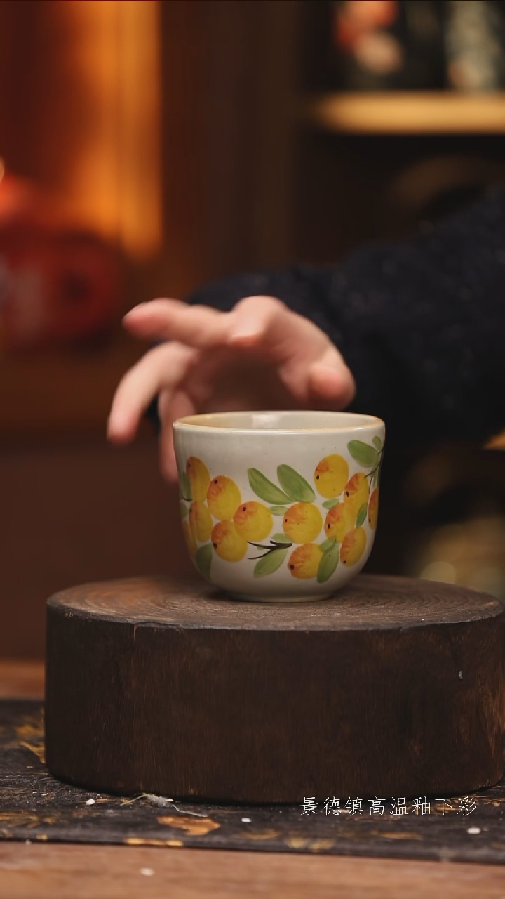 陶瓷景德镇高温釉下手绘陶瓷@L374@