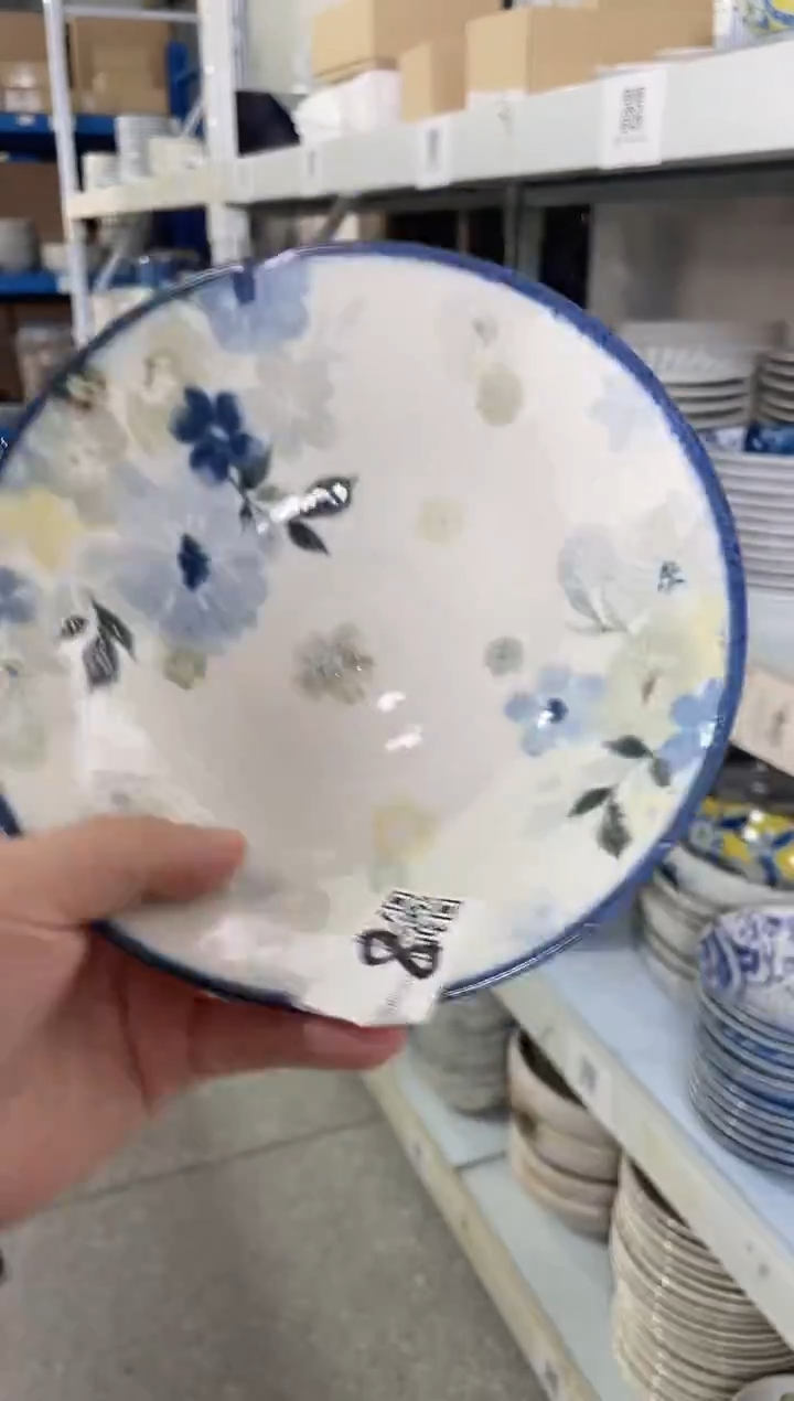 陶瓷【2只】悠游花6.7英寸浅钵 微瑕