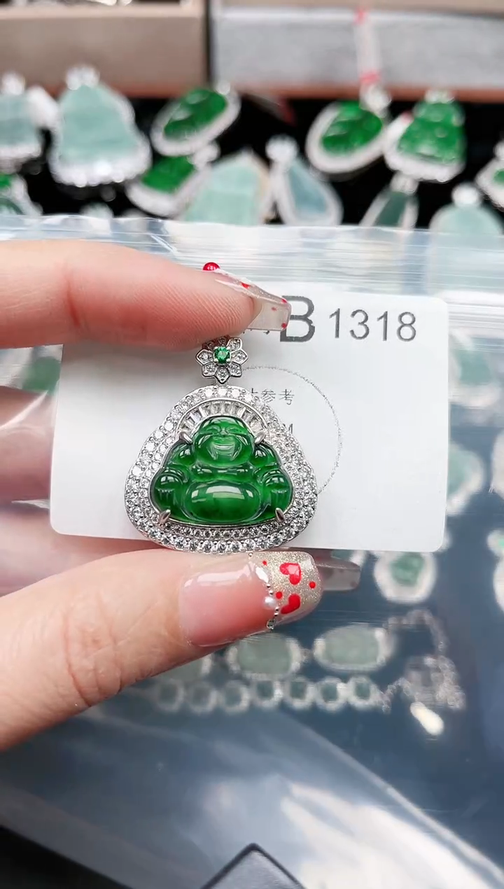 【闪购商品】翡翠颈饰未镶嵌1318赠皮绳
