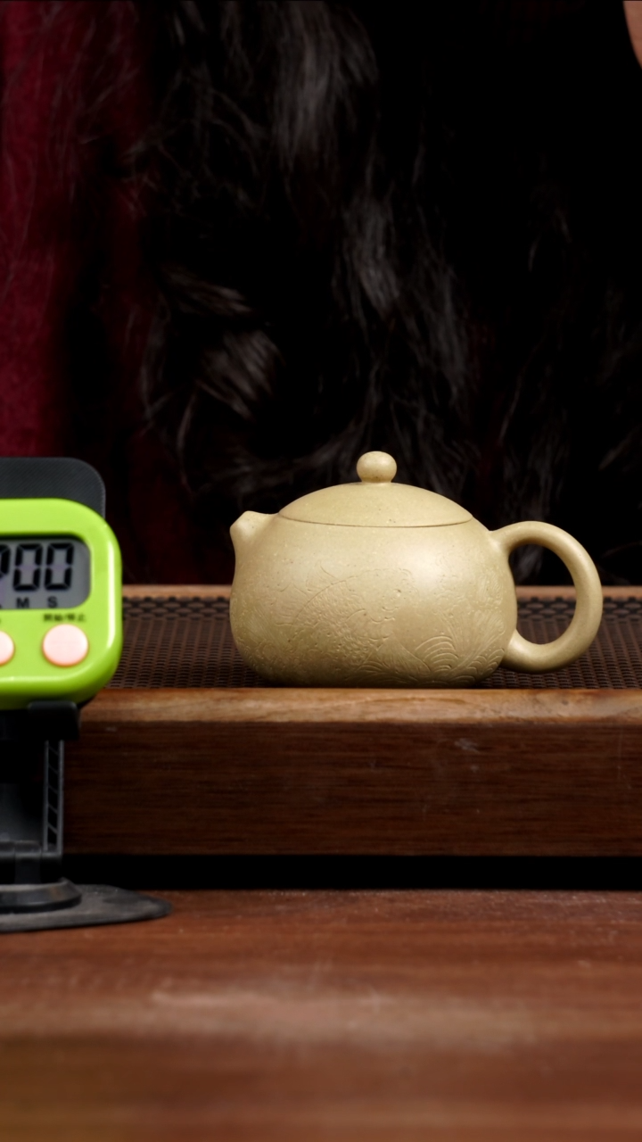 【闪购商品】紫砂茶壶20目粗砂梨皮绿西施220CC