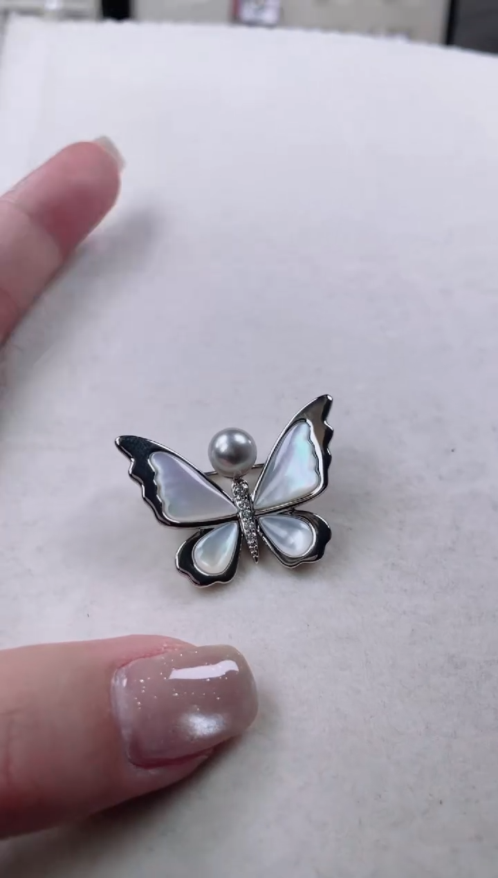 【闪购商品】海水珍珠胸针未镶嵌a640