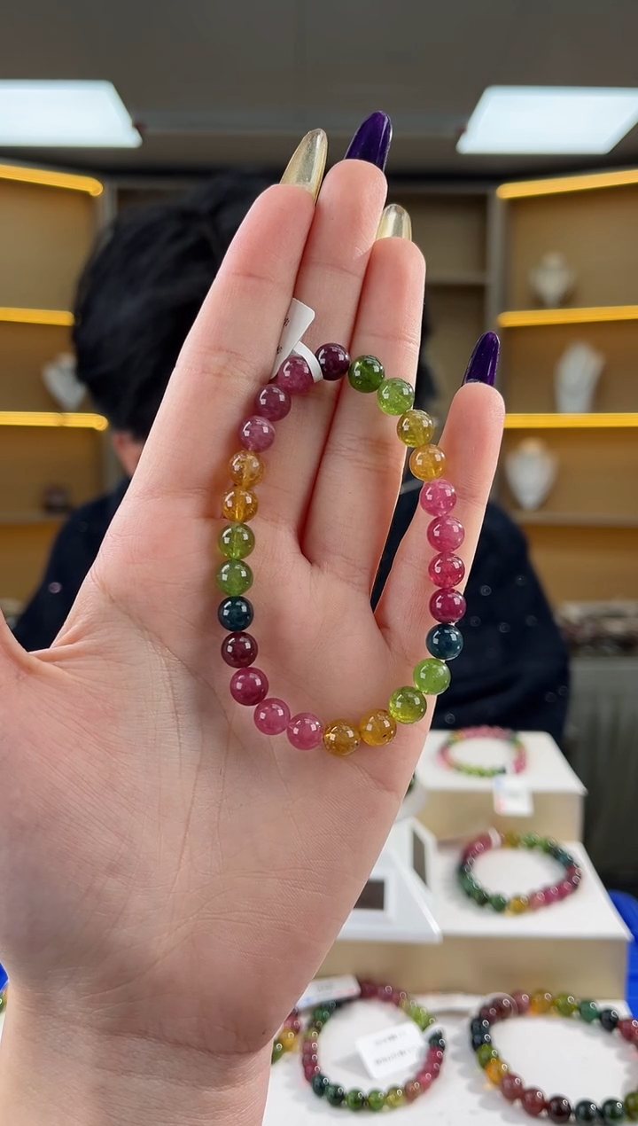 【闪购商品】碧玺手串未镶嵌7mm（多样性发一件）