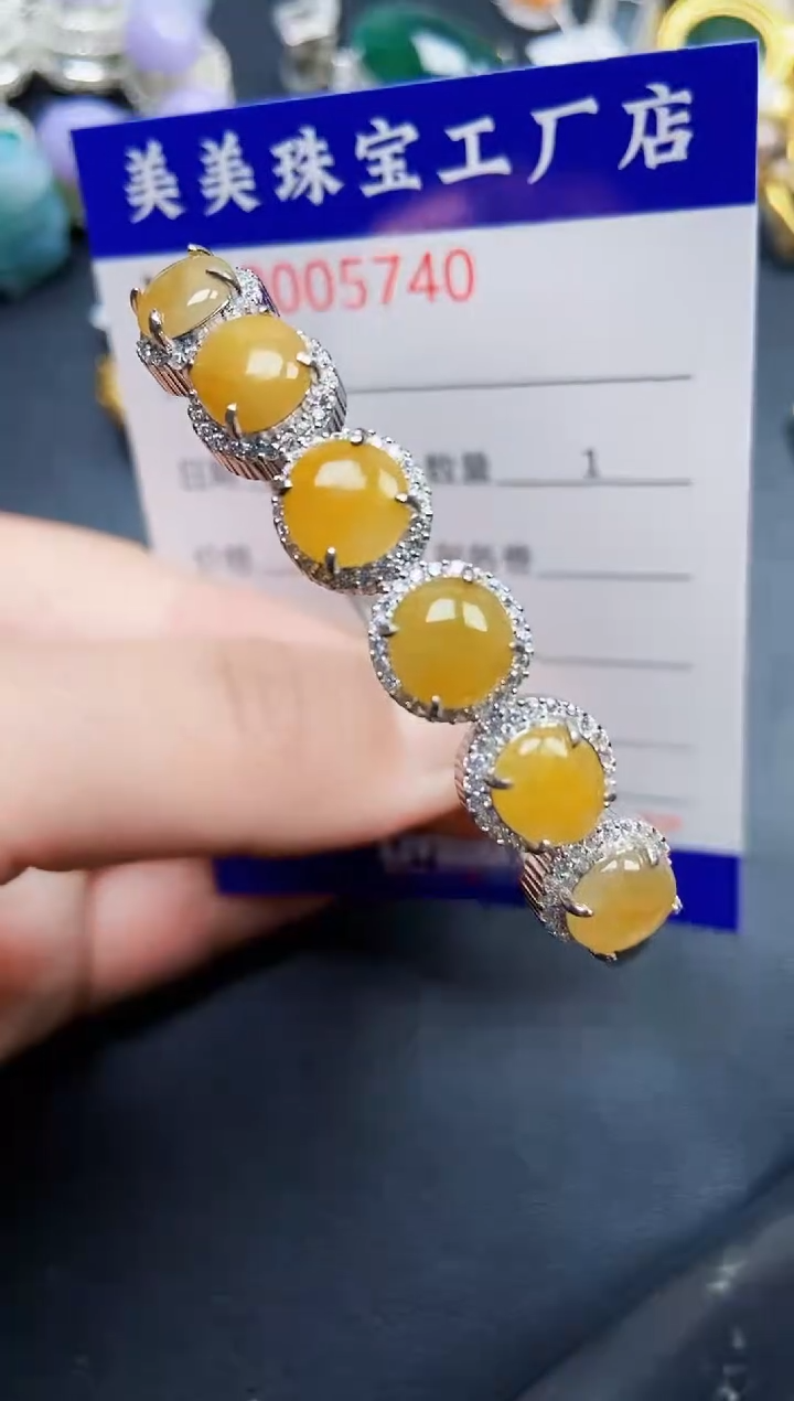 翡翠银S925镶嵌颈饰5740