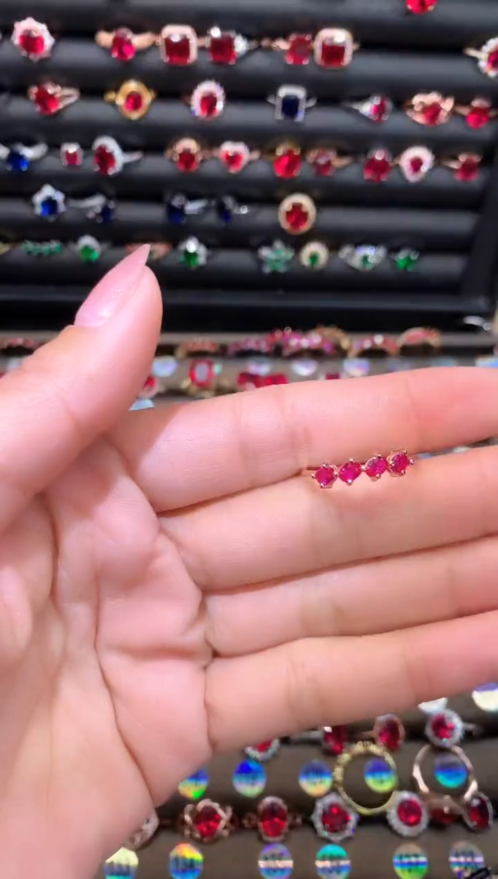 【闪购商品】红宝石戒指银S925镶嵌1