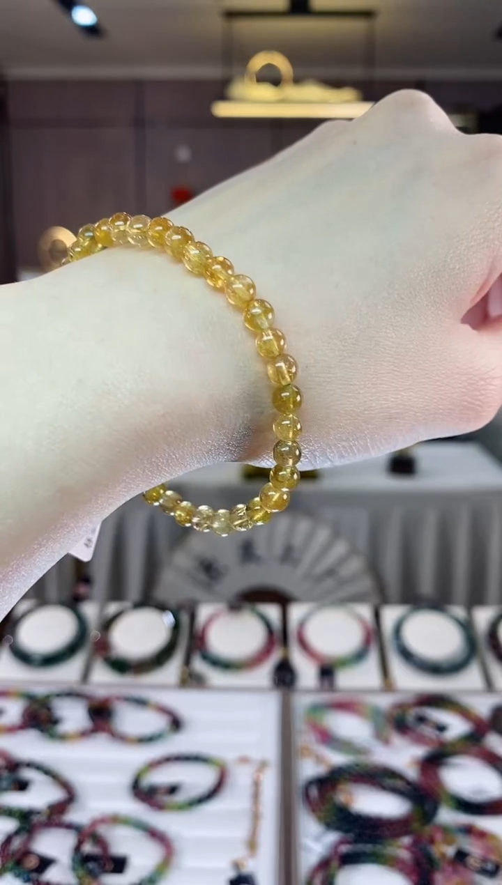 【闪购商品】碧玺单圈手串5mm+未镶嵌一物一证dan