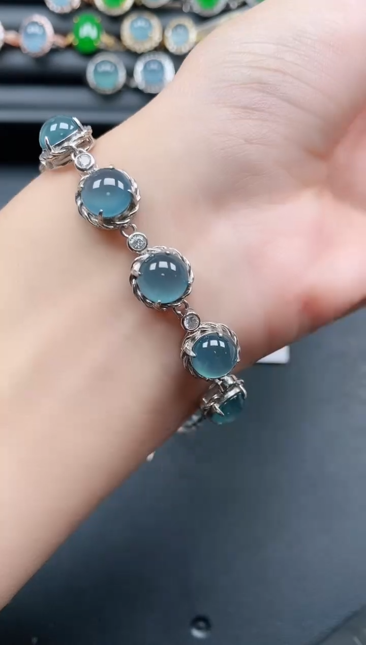 翡翠戒指银S925镶嵌111