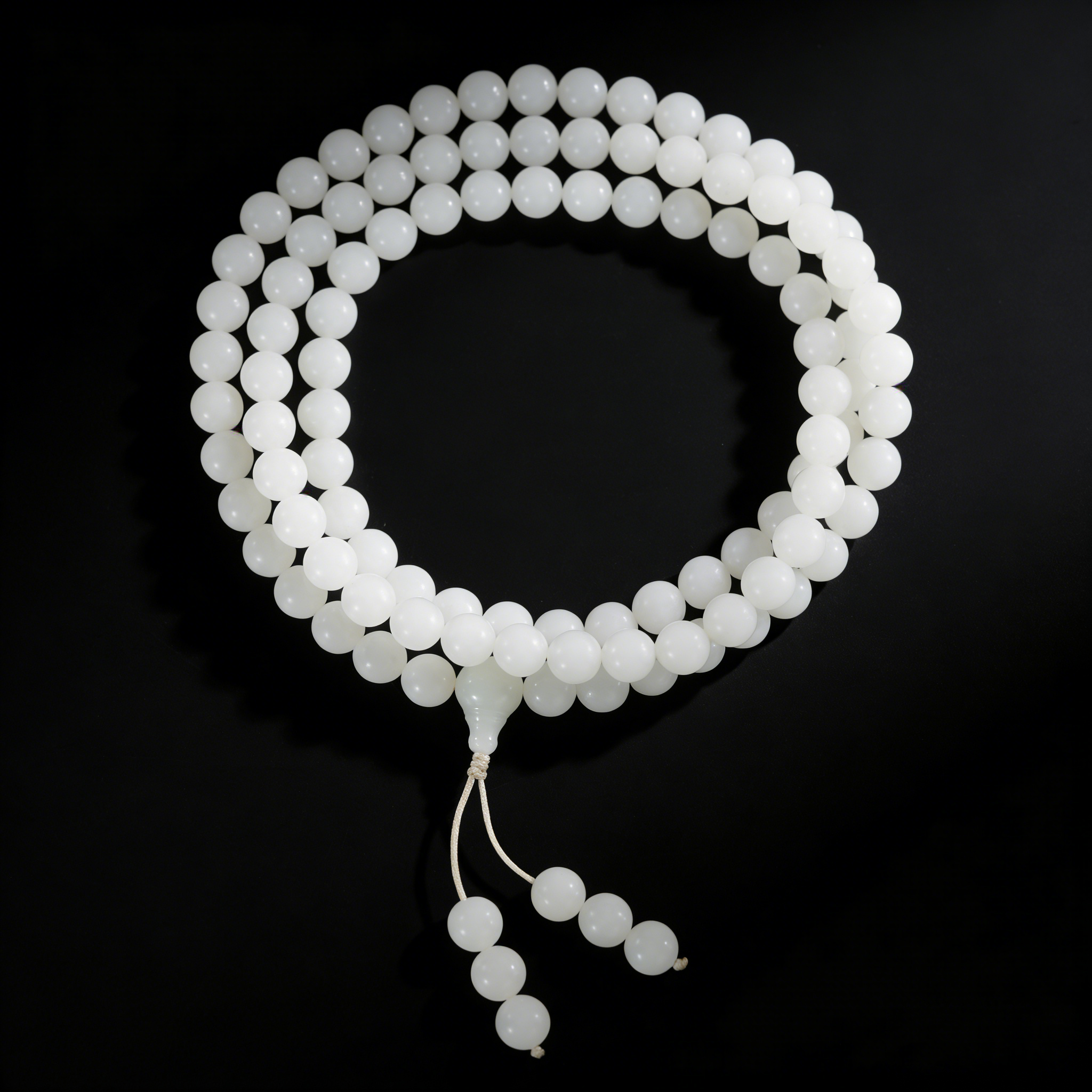 lot74 和田玉白玉长串/QG51222-184439 保利山东