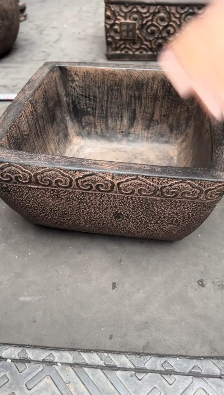 陶土【火山泥】祥云大斗盆