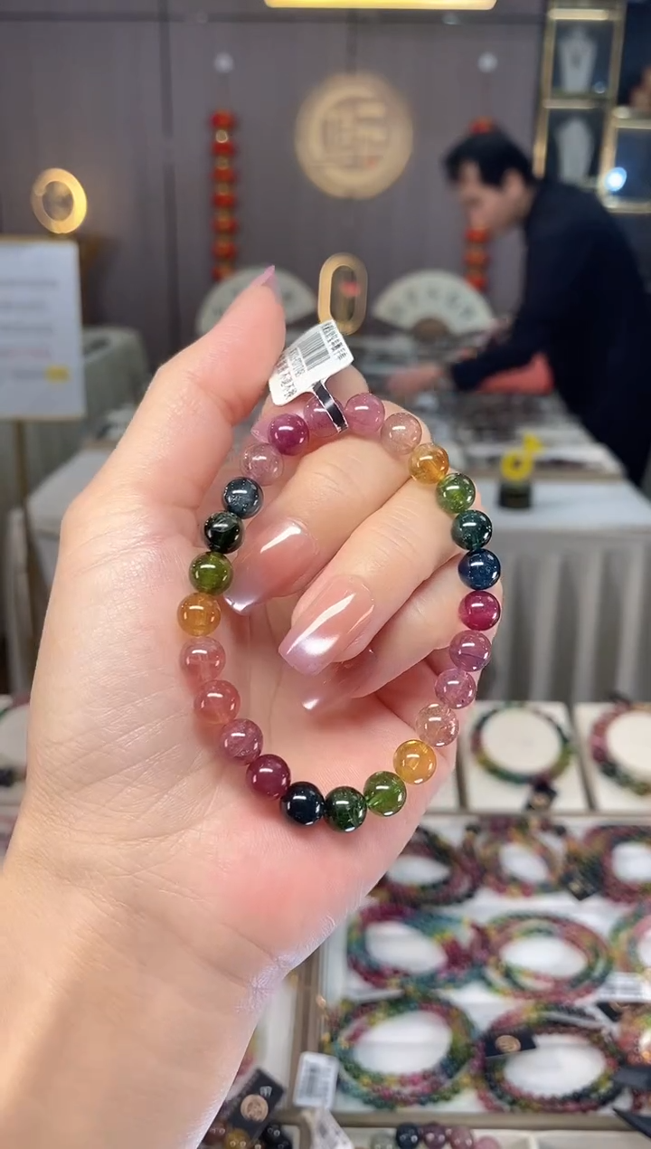 未镶嵌老矿碧玺单圈手串7mm+碧玺多样性发一条hon