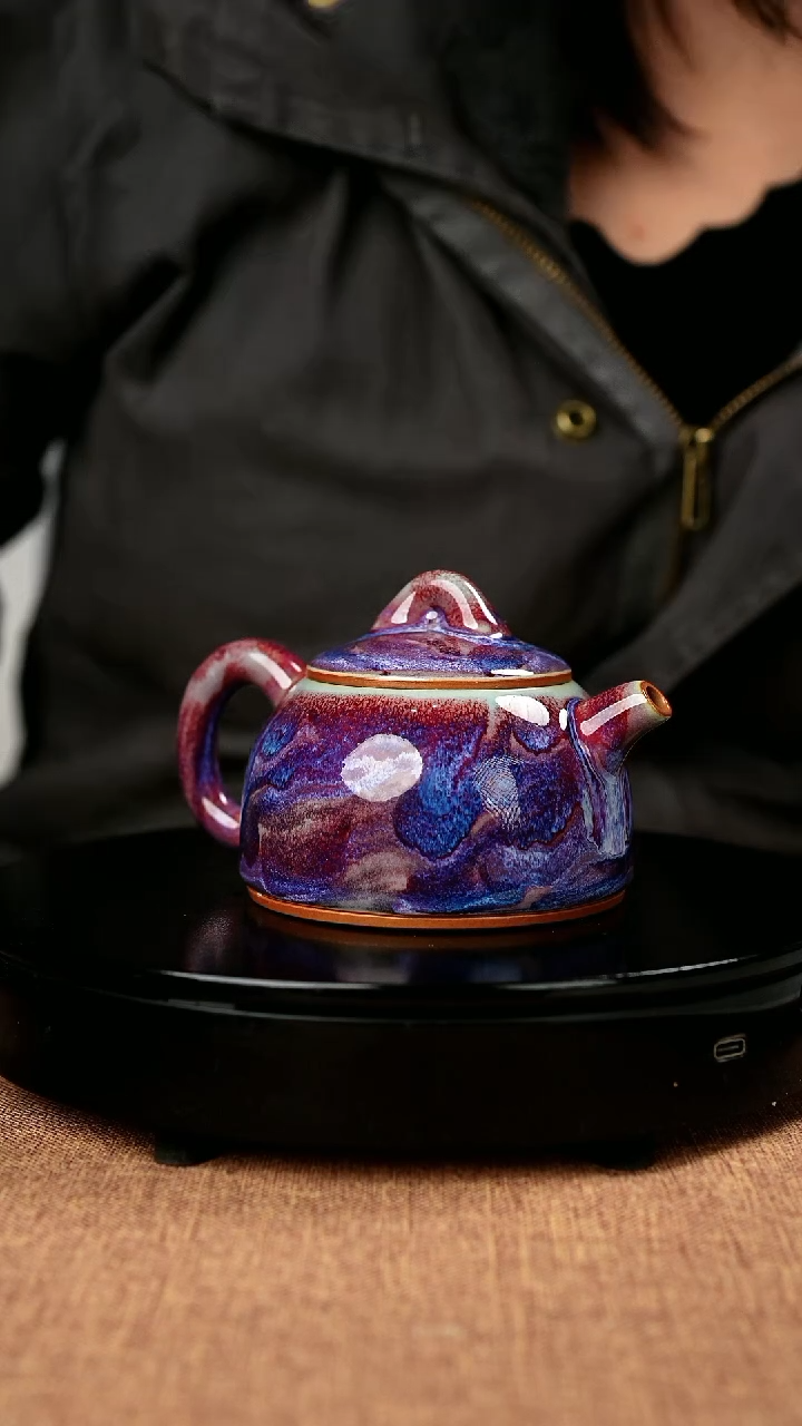 【闪购商品】825#一级品原矿钧瓷炉钧釉半月壶