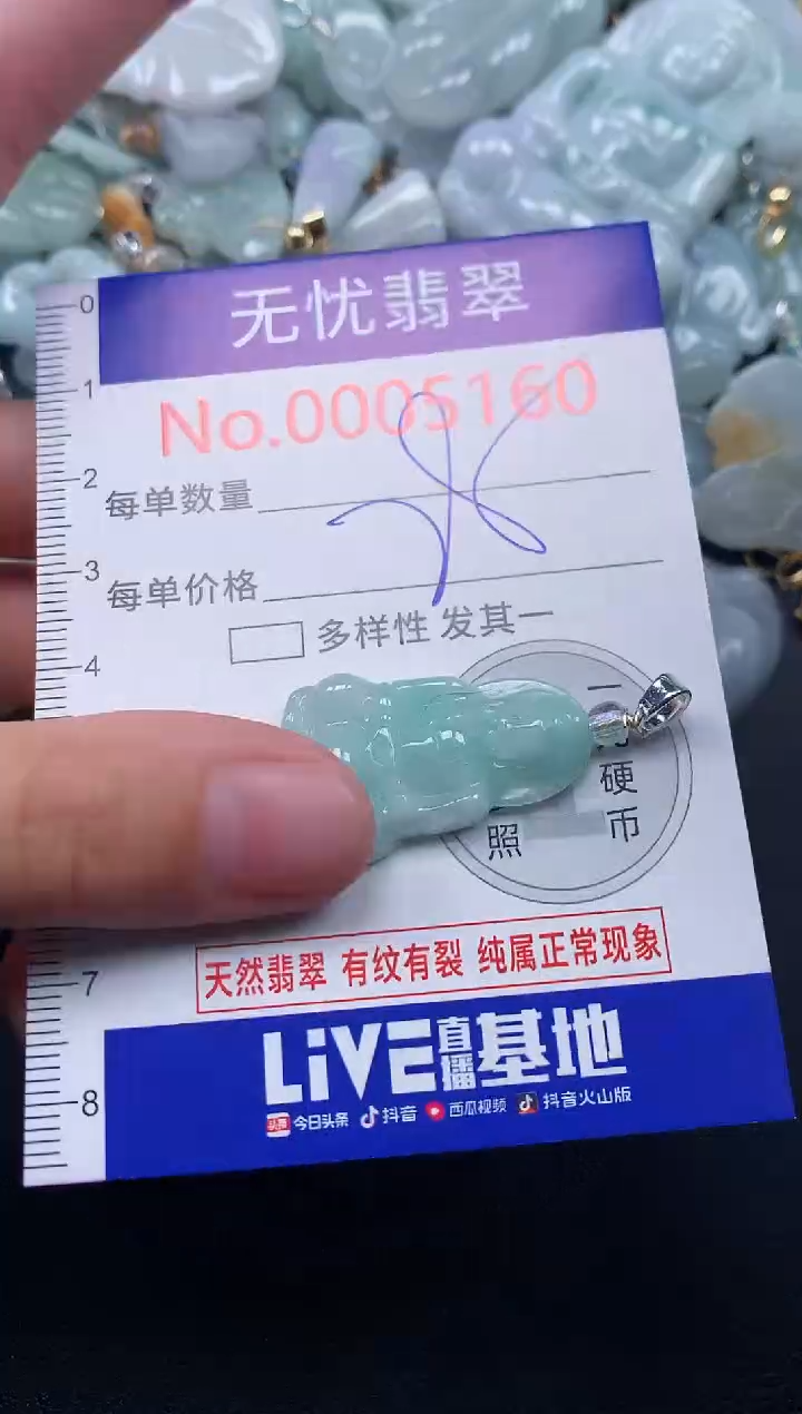 吊坠(不含链)未镶嵌翡翠5160