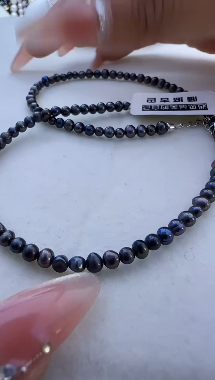 【闪购商品】淡水珍珠项链银S925镶嵌288