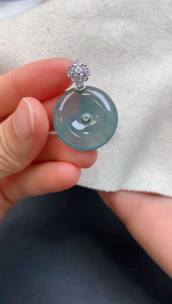 【闪购商品】翡翠颈饰银S925镶嵌0112296490