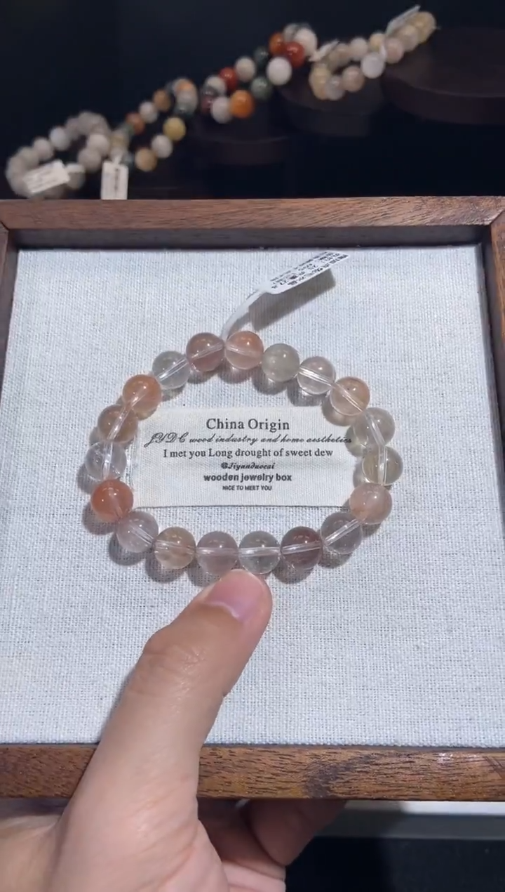 未镶嵌手串水晶13号链接-10咪+ 兔毛水晶手串