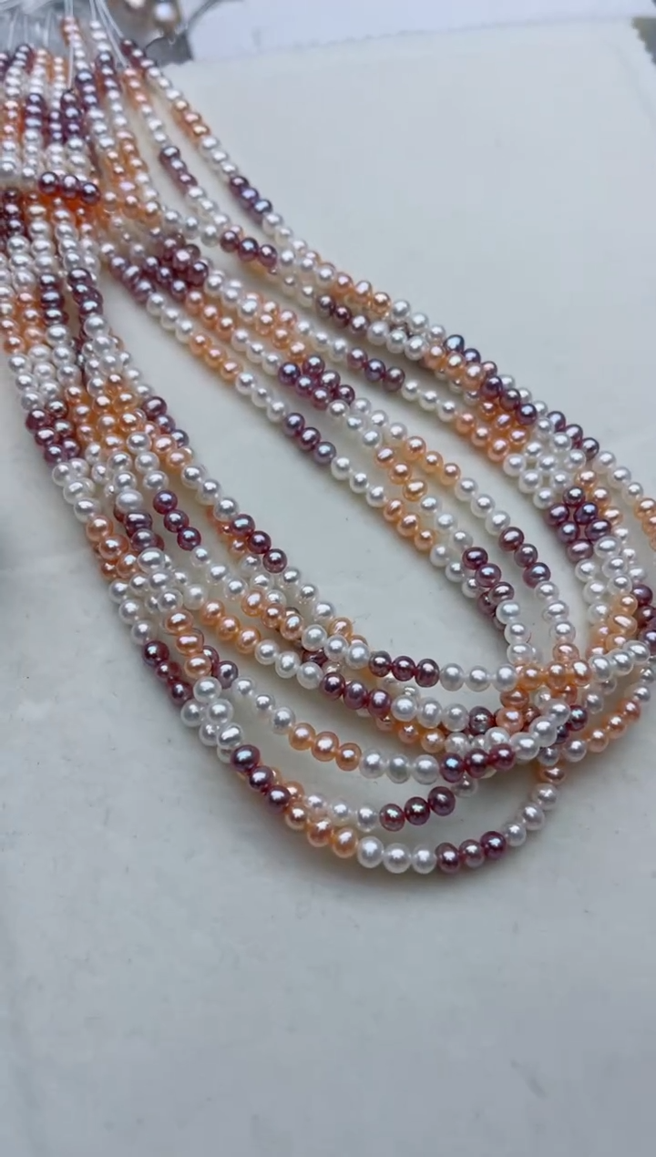项链未镶嵌淡水珍珠多样性发其一，非无暇