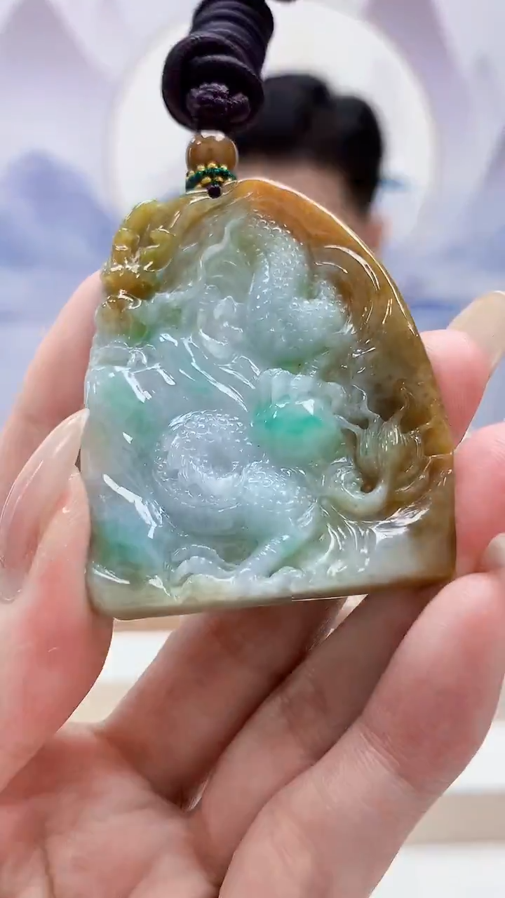 未镶嵌定制翡翠4917MM-毛货挂件69