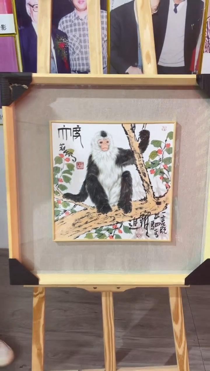 【闪购商品】绘画王冠人-1平尺-工笔-带框