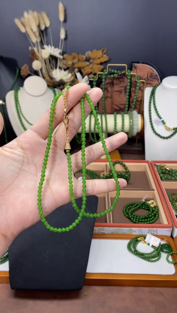 【闪购商品】和田玉（碧玉）颈饰未镶嵌4高货