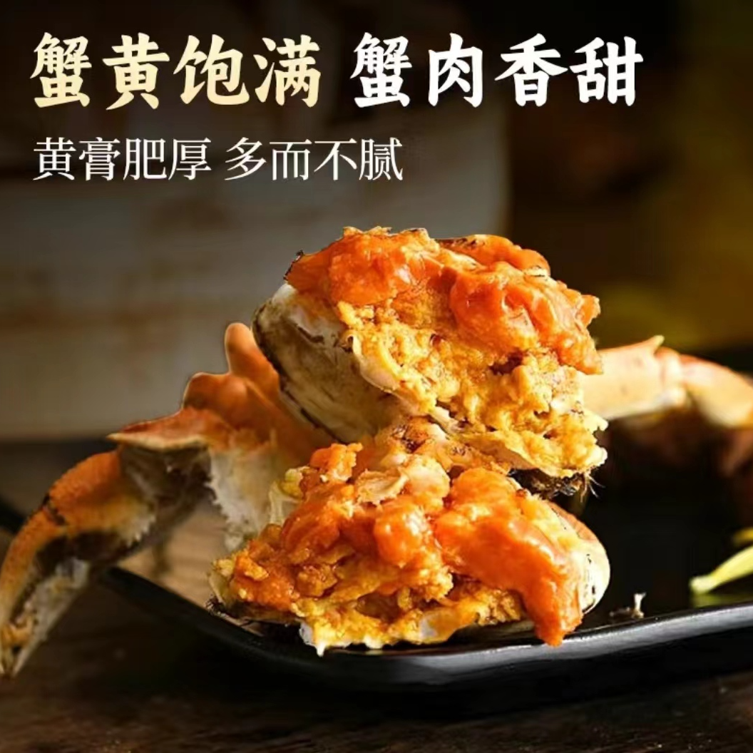 茜茜【活蟹】江苏螃蟹鲜活河蟹公2.6-2.3母2-1.7两买10只送2只