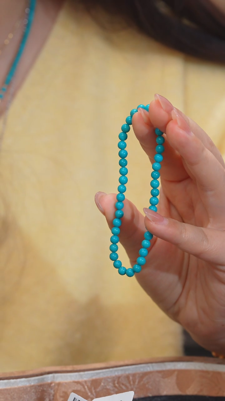 【闪购商品】绿松石手串未镶嵌多样性发 卡4@@N7728